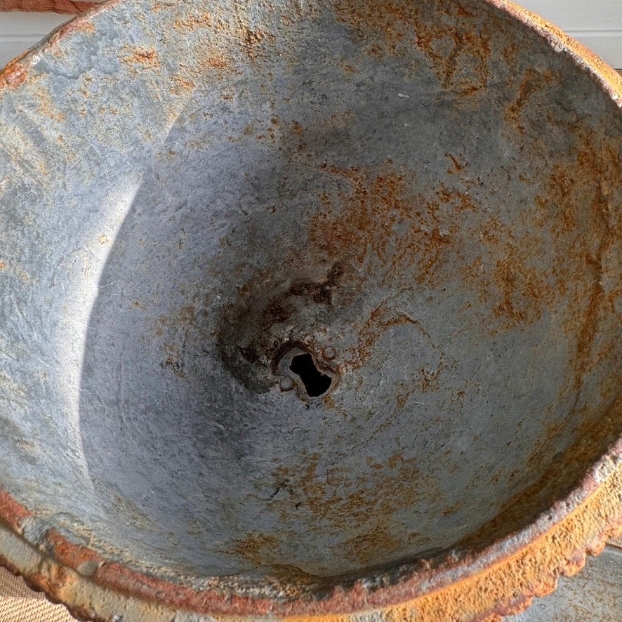 Antique Adam Style Cast Iron Urn attributed to the Carron Iron Works