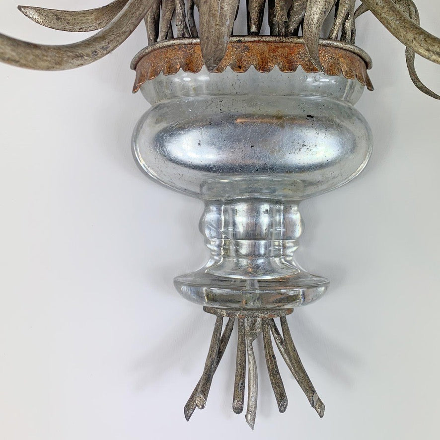 Pair of Maison Bagues Gilt Crystal Wall Lights
