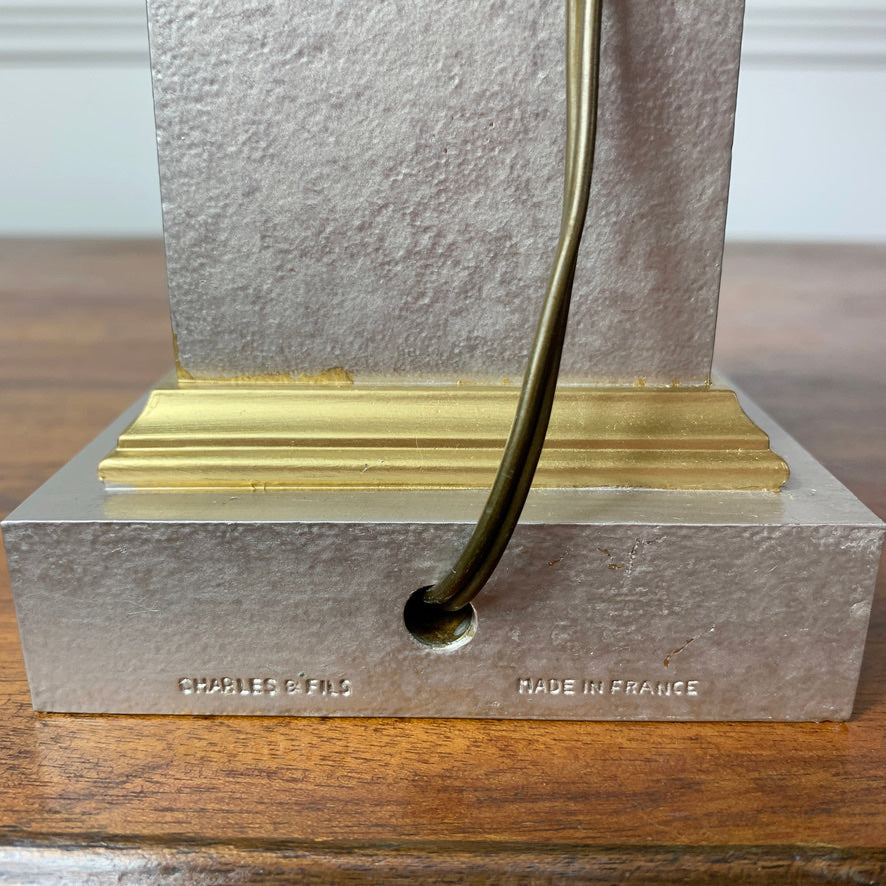 Maison Charles Vase Roseaux Silver & Gold Table Lamp