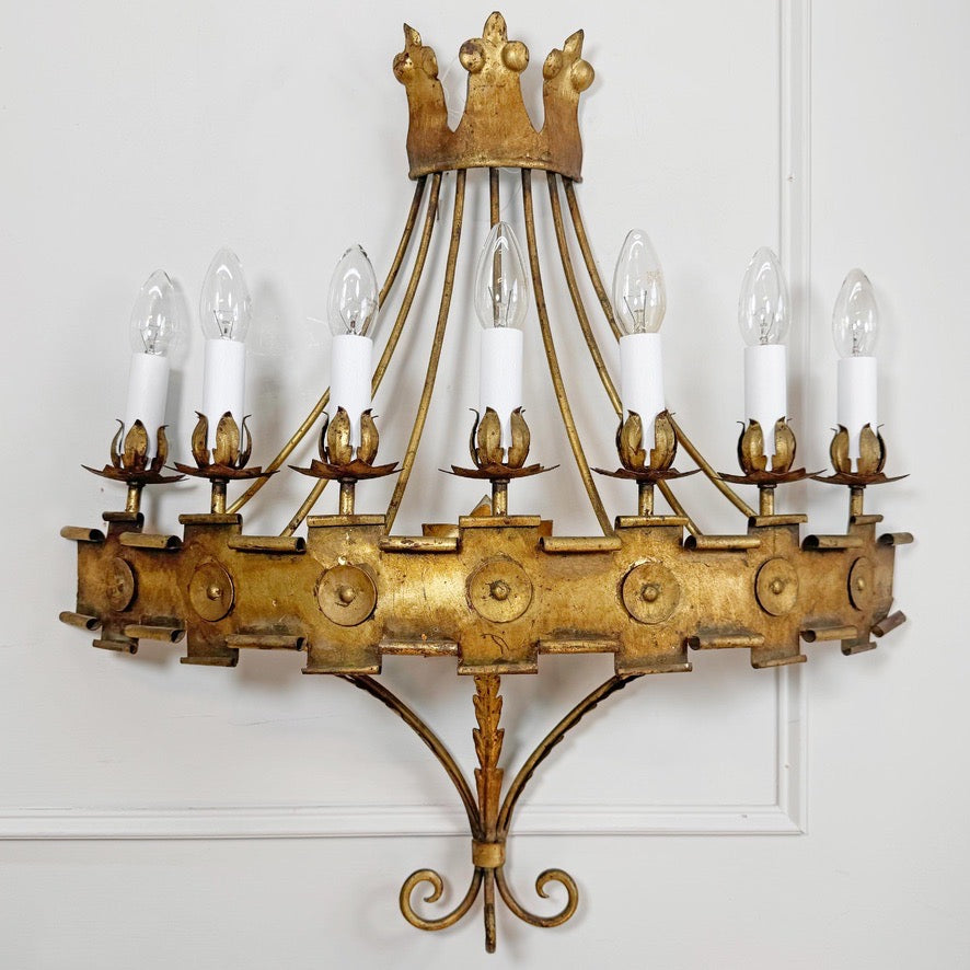 Vintage Ferro Wall Light 1950's Spain