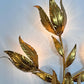Set of 3 Large Original Hans Kogl 1970's Gilt Leaf Wall Lights