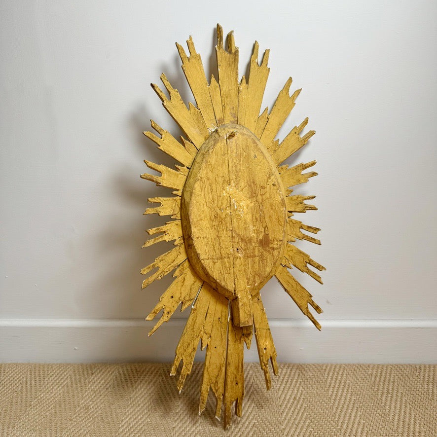Antique Water Gilded Sunburst 18th Century