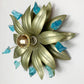 Chateau De Brie Aqua Aura Quartz Flower Wall Light