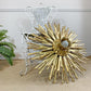 Large Water Gilded Gold Wooden Chapel Sunburst Flush Light