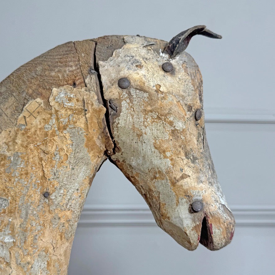 Antique French Wooden Horse