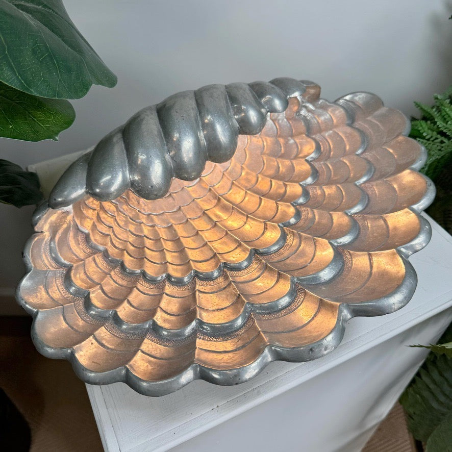 Vincent Garnier Pewter Clam Shell Table Lamp