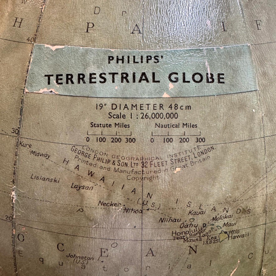 Large 1950's Philips' Hanging Globe