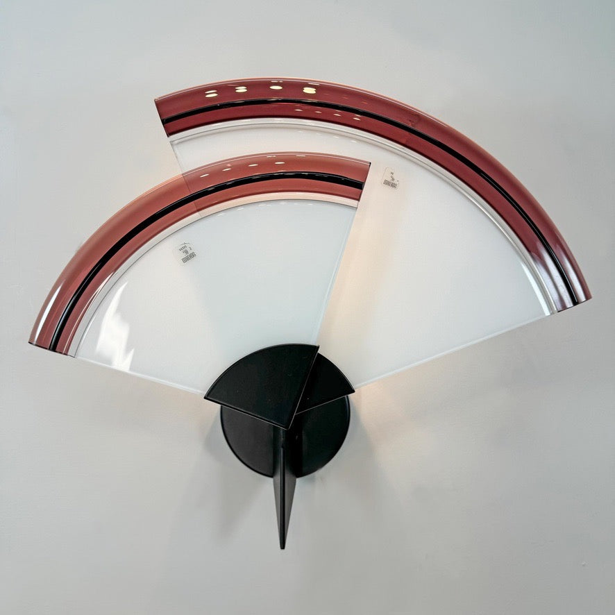 Large Vetri Murano Glass Uchiwa Wall Light