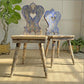 Alpine Blue Painted Folk Art Chairs