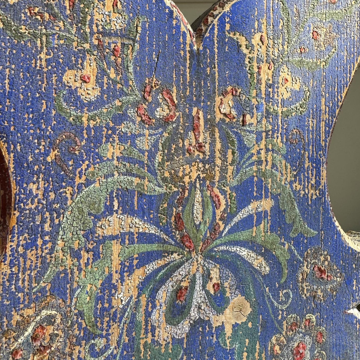 Alpine Blue Painted Folk Art Chairs