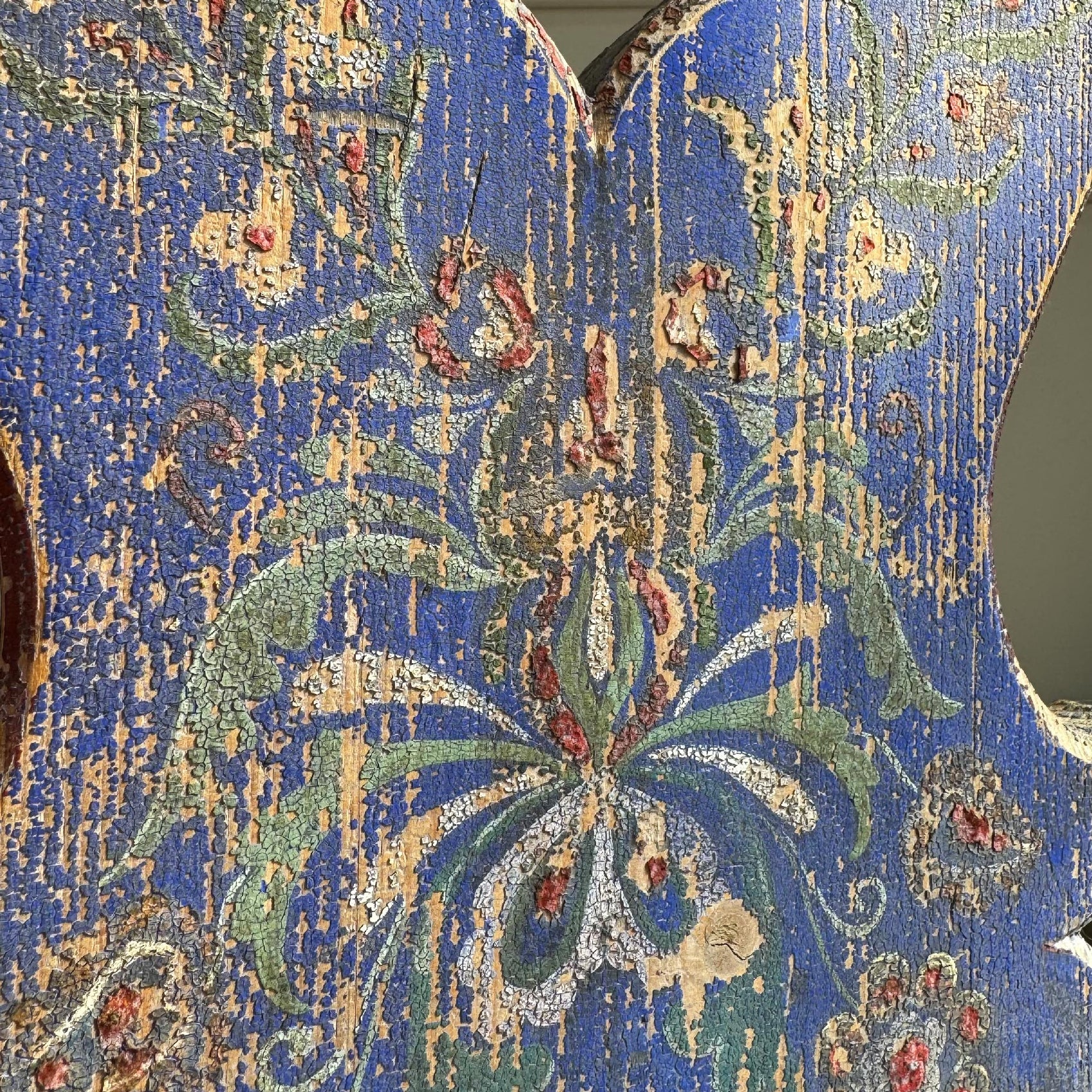 Alpine Blue Painted Folk Art Chairs