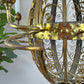 An Exceptional 19th Century Gothic Revival Wrought Iron and Brass Chandelier