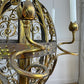 An Exceptional 19th Century Gothic Revival Wrought Iron and Brass Chandelier