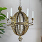 An Exceptional 19th Century Gothic Revival Wrought Iron and Brass Chandelier