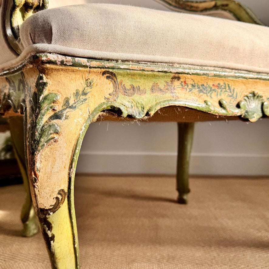 Antique Painted Venetian Chair Circa 1820