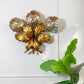 Hans Kogl Gold and Silver Leaf Wall Light