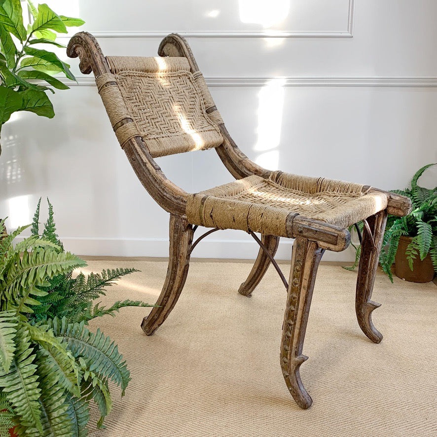 19th Century Primitive Indian Chair