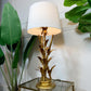 Italian Gold Faux Bamboo Table Lamp 1950's