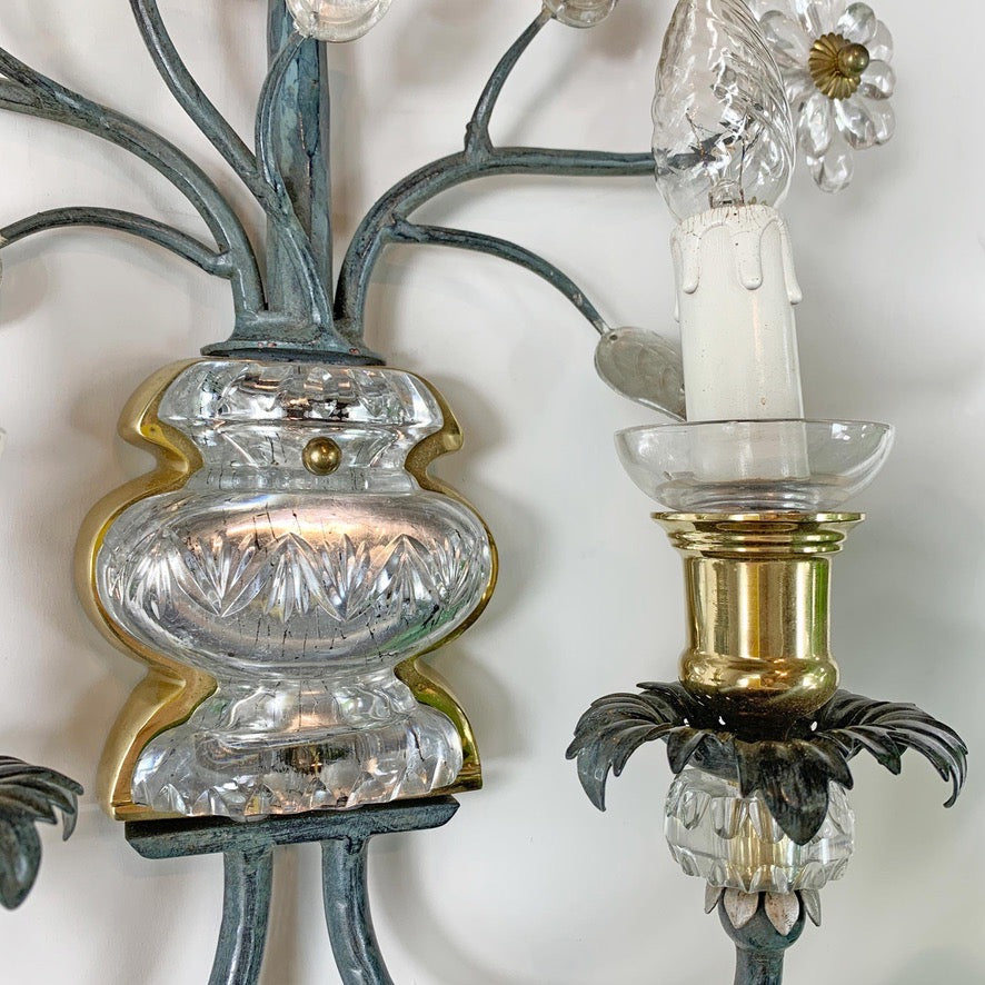 Banci Firenze Murano Glass Flower Wall Sconce