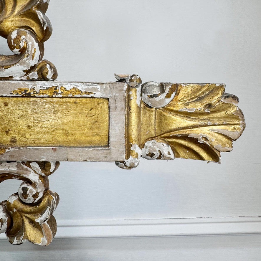 Neo-gothic Giltwood Processional Cross on Orb Circa 1810