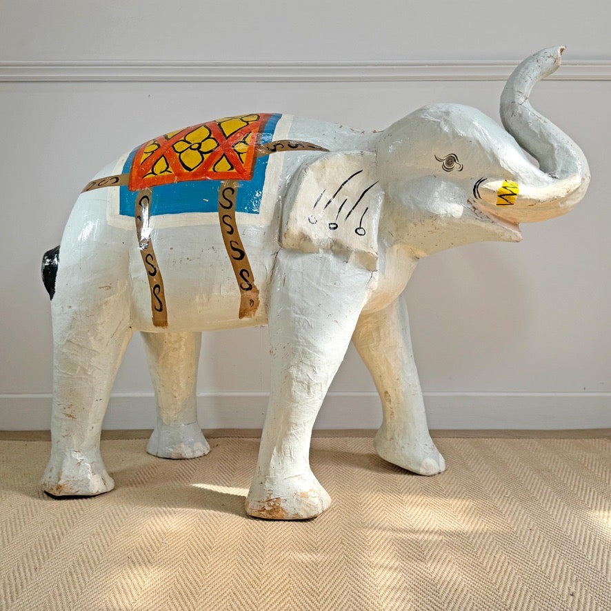 Large Folk Art Papier Mache Elephant