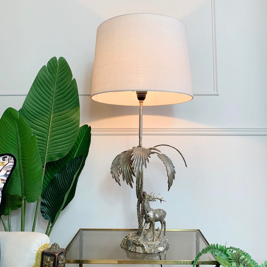 Valenti Stag Silver Table Lamp 1970's