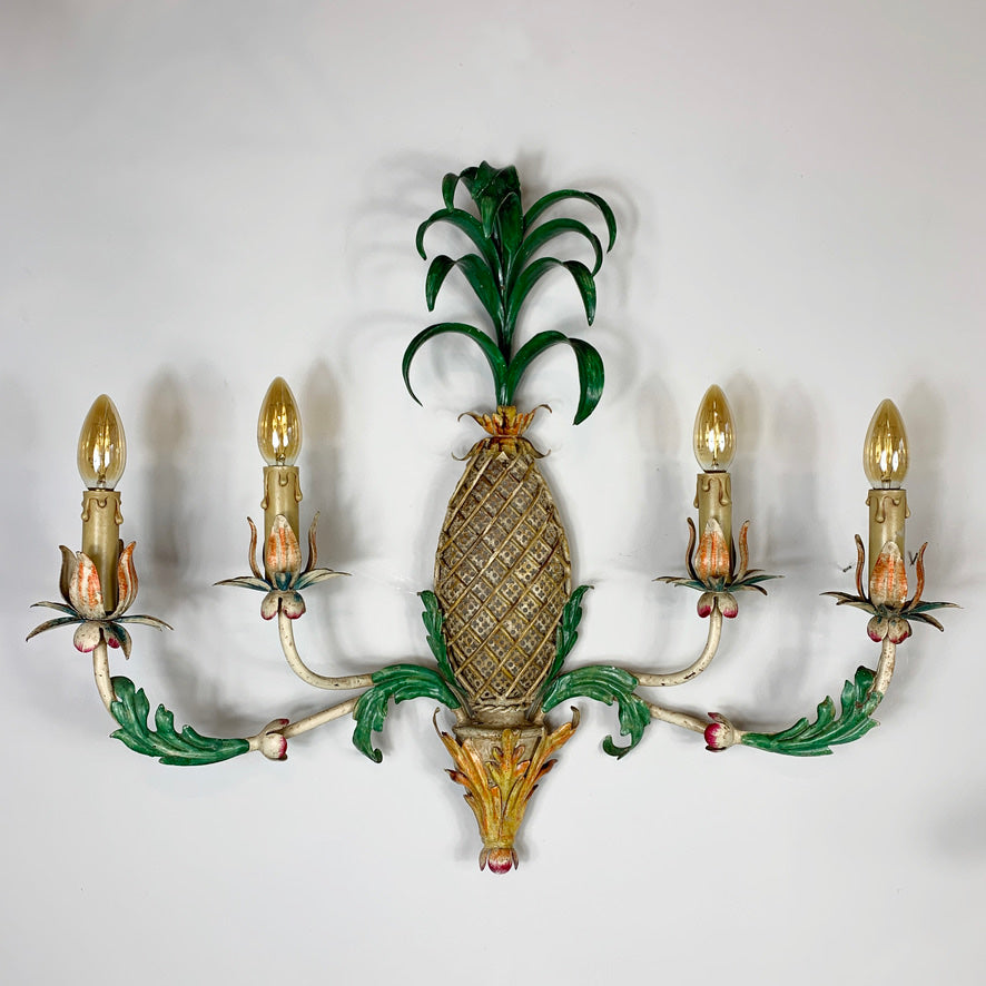 Large 1940's Pineapple Wall Light