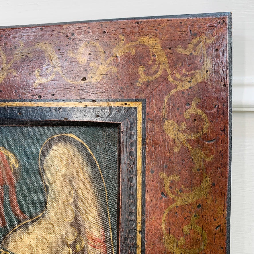19th Century Cuzco School Oil On Canvas Archangel Michael
