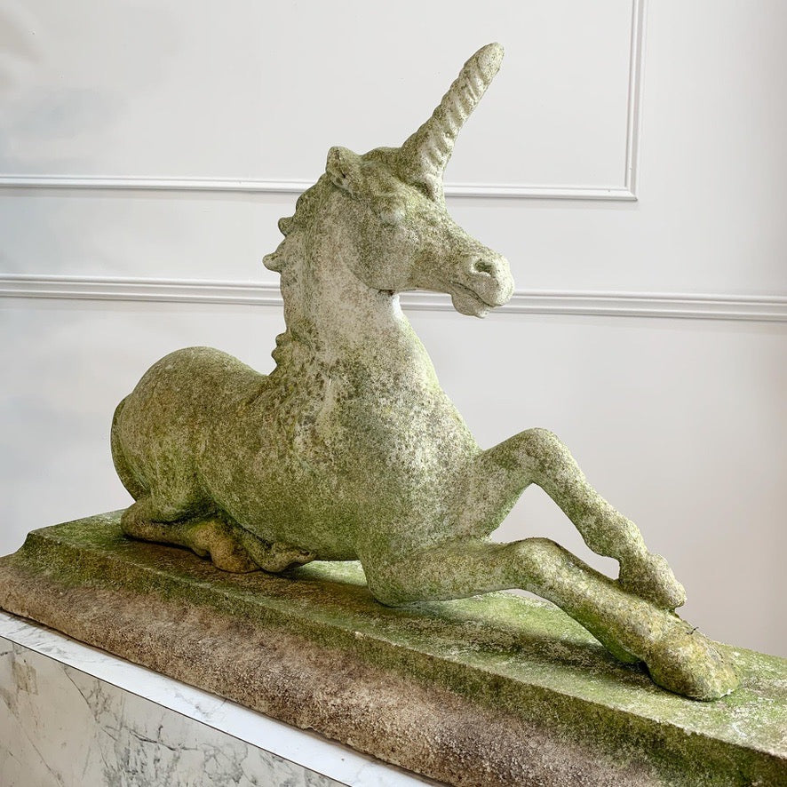 19th Century Heraldic Lion and Unicorn Statues