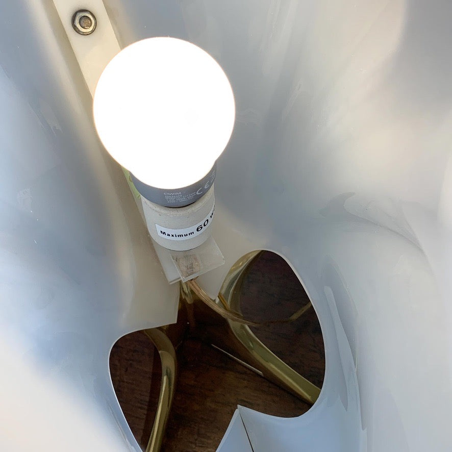 Rare Maison Rougier White Figural Shell Lamp 1970's