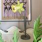 Iconic Bliss Yellow and Silver Daffodil Table Lamp 1980's
