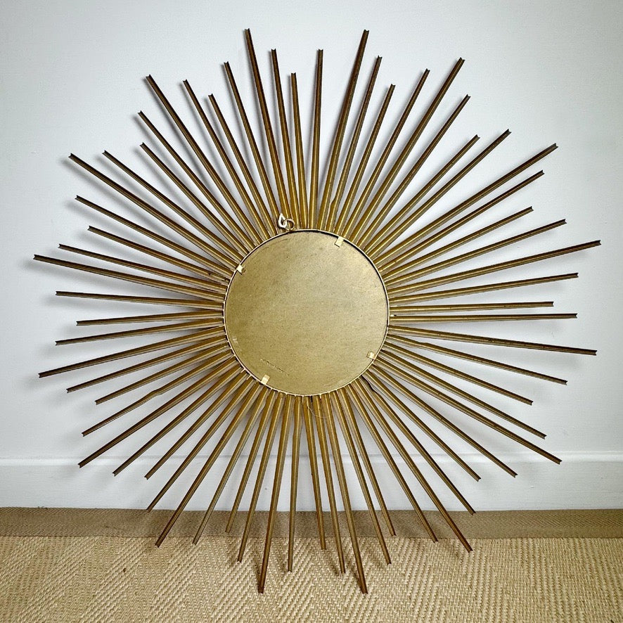Large Chaty Vallauris Vintage Sunburst Mirror 1950