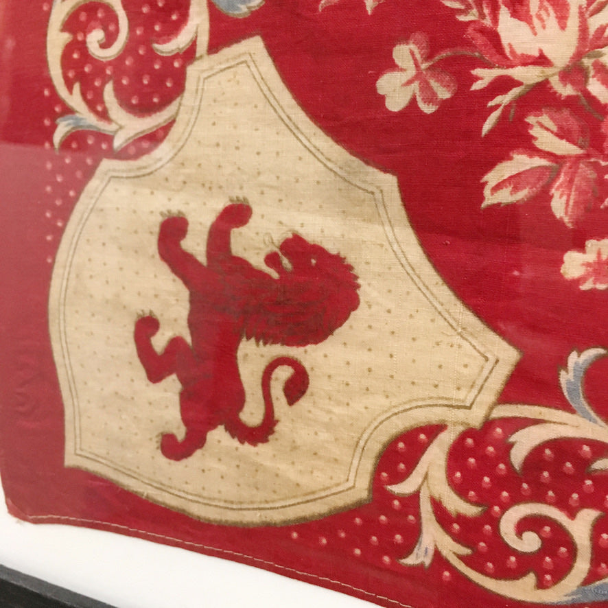 King Edward VII Coronation June 1902 Framed Red Scarf