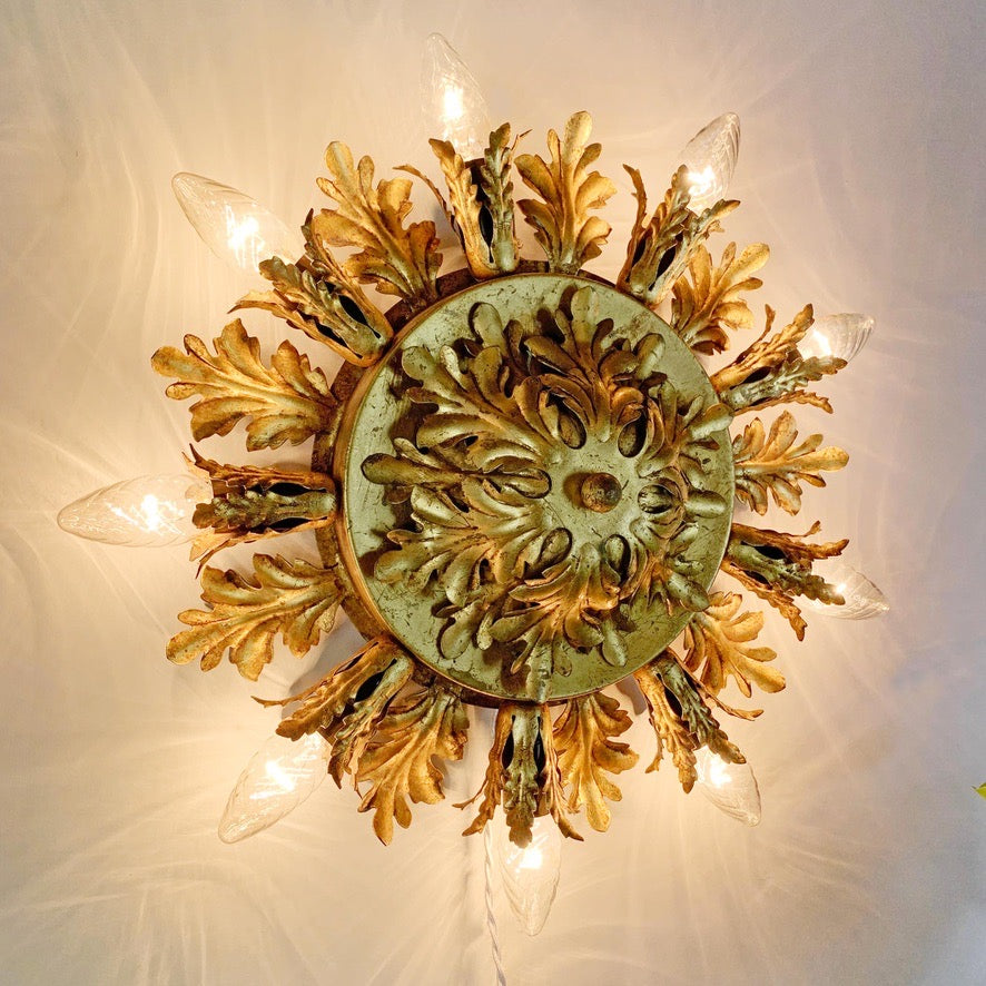 Banci Firenze 1950's Gold Flush Light