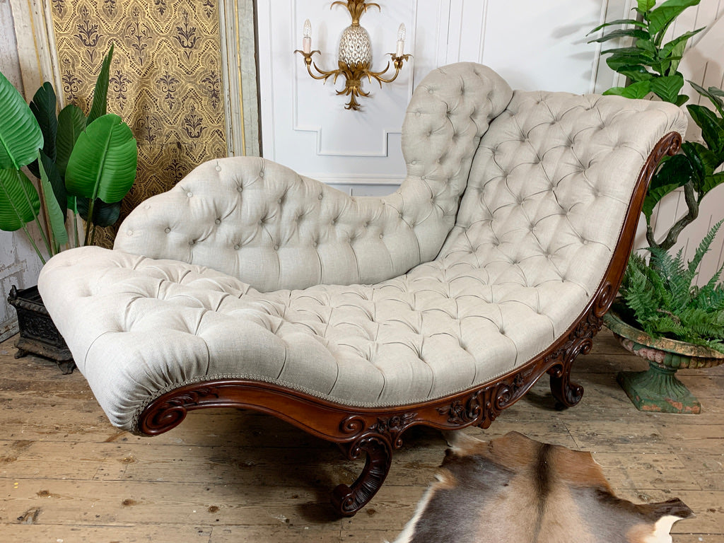 Rococo Revival John Henry Belter Meridienne/Recamier