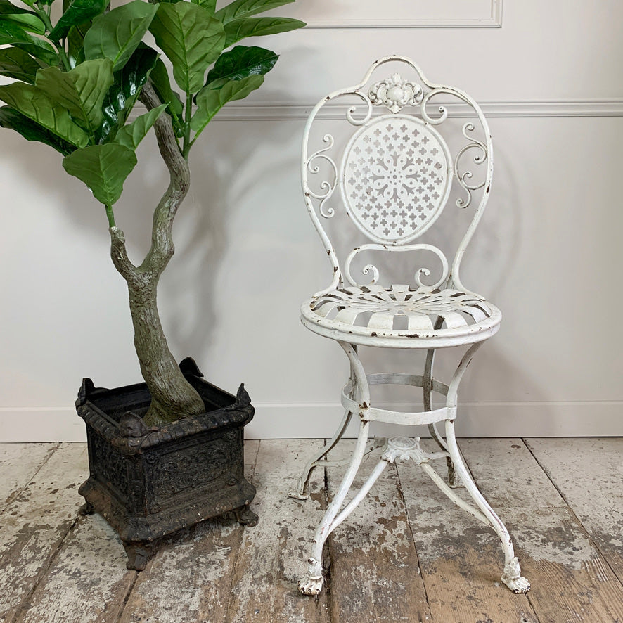 19th Century White Lions Paw Arras Orangery Chair