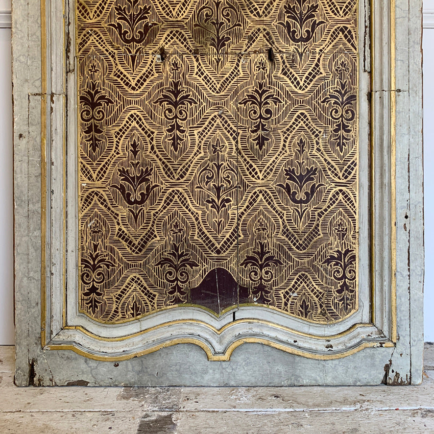 17th C Italian Hand Painted Gilt Chapel Panel