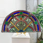 19th Century French Hand Painted Stained Glass Church Panel