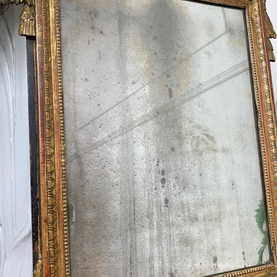 Superb Large 18th Century Louis XVI Gilt Wood Mirror