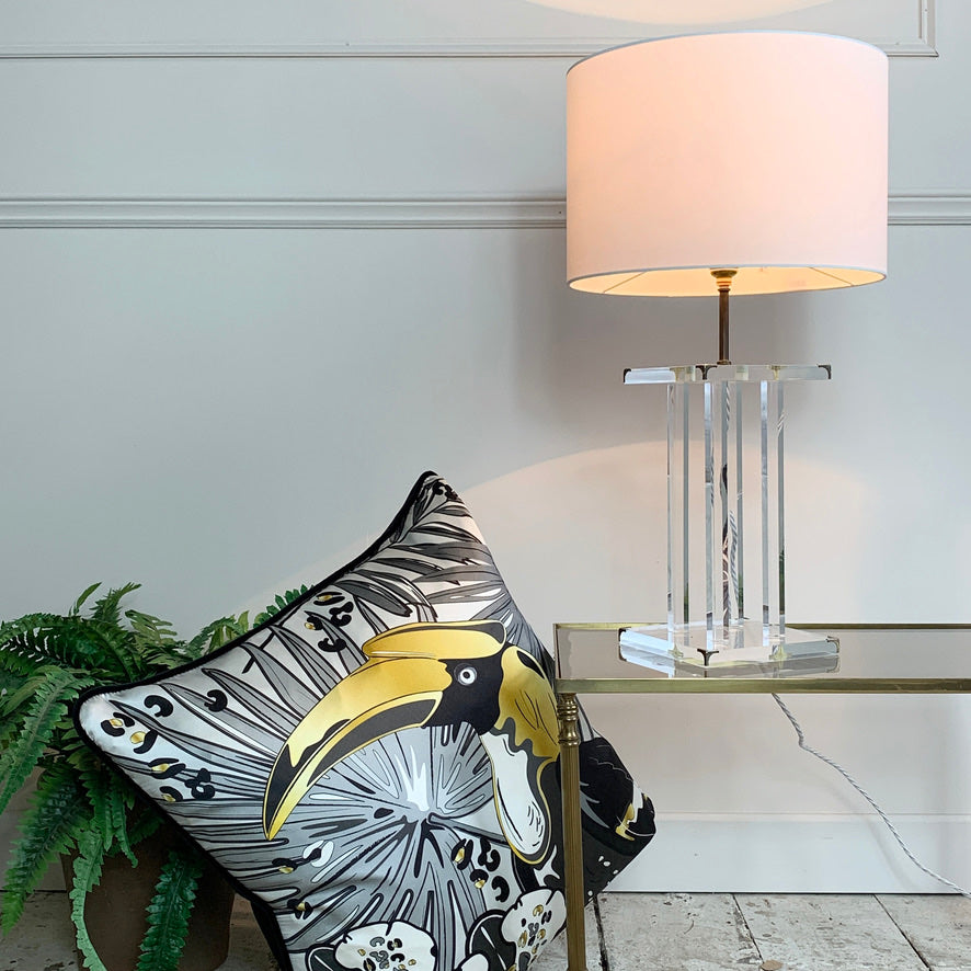 David Lange for Roche Bobois Lucite Table Lamp