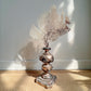 Wood and Gesso Altar Vase in Rose Silver 18th Century Italian