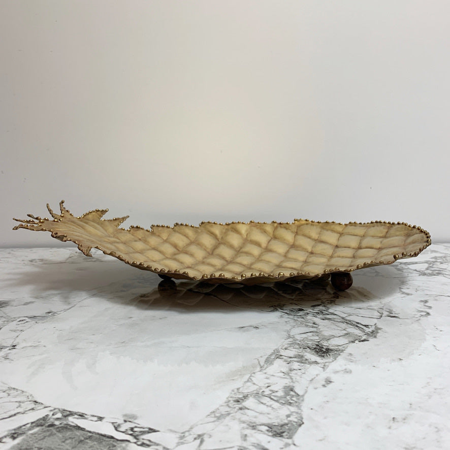 Maison Jansen Attributed Gold Pineapple Dish 1970's