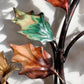 Exceptional Italian Hand Painted Holly Leaf Wall Sconce of Huge Scale