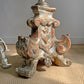 Large 19th Century Silver Baroque Gilt Wood Candlestick