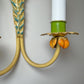 1970's Polychrome Feather Frond Wall Lights