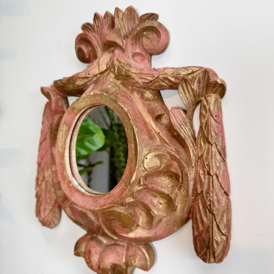 18th Century Painted Wooden Monstrance Mirror