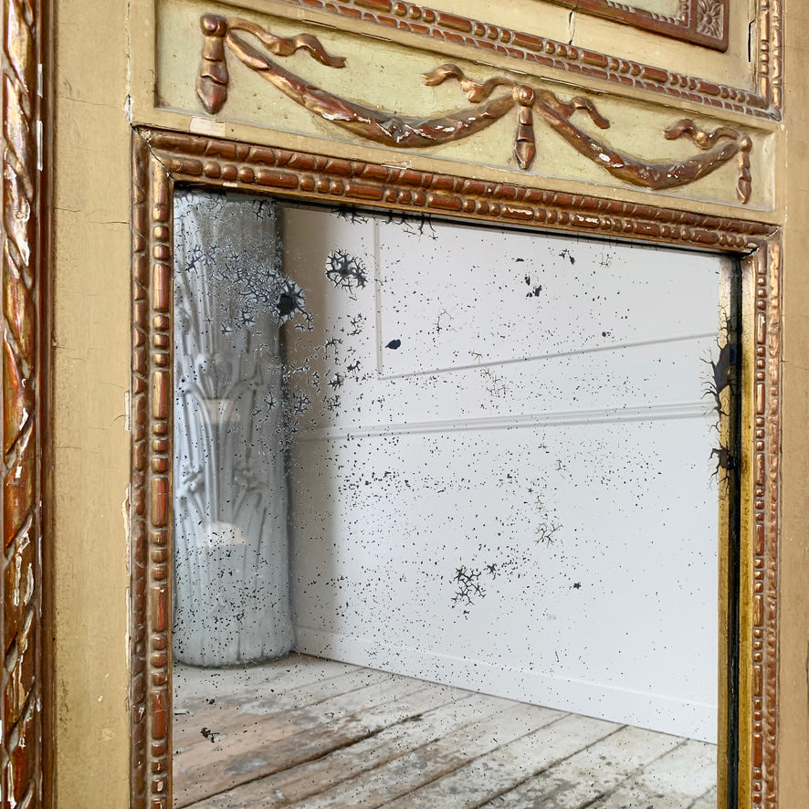 Early 19th C French Gilt Trumeau Mirror