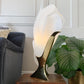 Rare Maison Rougier White Figural Shell Lamp 1970's