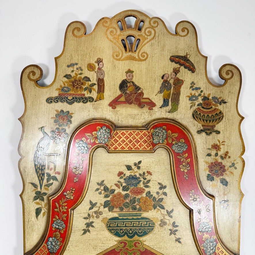 George I Style Large Red Chinoiserie Wall Mirror