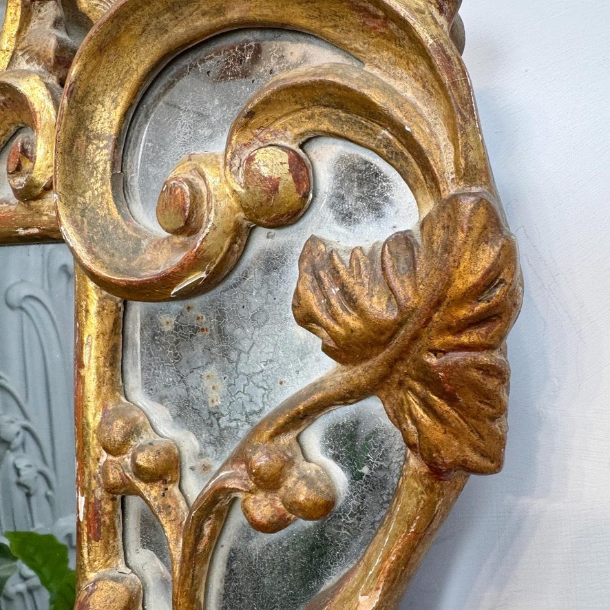 Antique Gilt Wood Mirror 18th Century Louis XV
